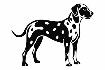 Obraz premium dalmatian line art silhouette vector illustration