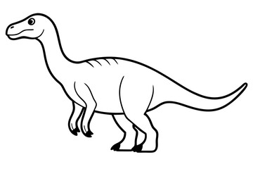 dinosaur line art silhouette vector illustration