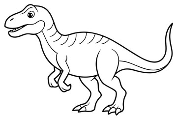 dinosaur line art silhouette vector illustration