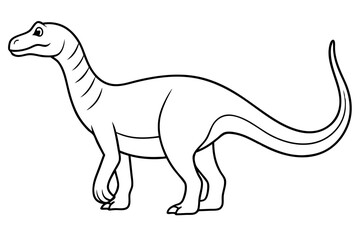 dinosaur line art silhouette vector illustration