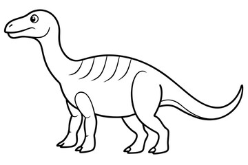 dinosaur line art silhouette vector illustration