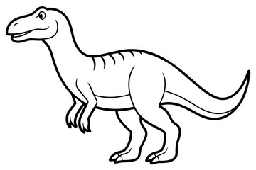 dinosaur line art silhouette vector illustration