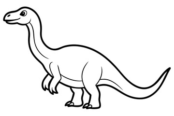 dinosaur line art silhouette vector illustration