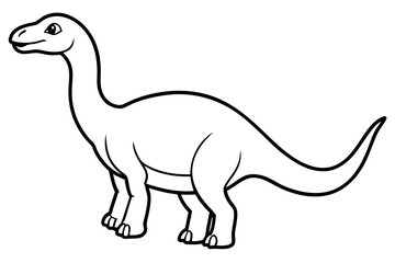 dinosaur line art silhouette vector illustration