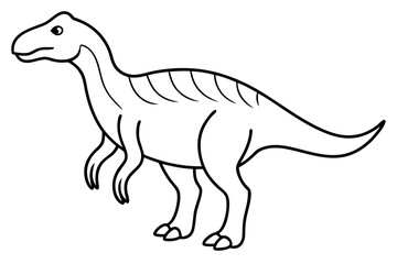 dinosaur line art silhouette vector illustration
