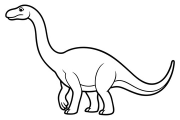 dinosaur line art silhouette vector illustration