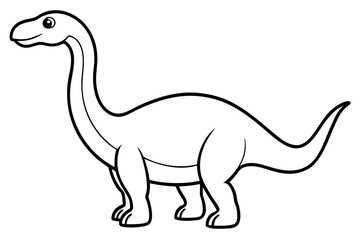 dinosaur line art silhouette vector illustration