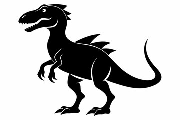 Obraz premium dinosaur line art silhouette vector illustration