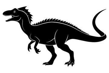 dinosaur line art silhouette vector illustration