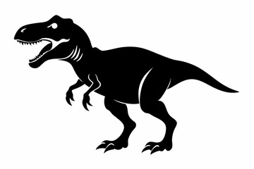 Fototapeta premium dinosaur line art silhouette vector illustration
