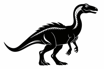 Fototapeta premium dinosaur line art silhouette vector illustration