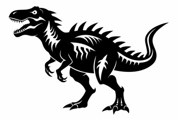 Fototapeta premium dinosaur line art silhouette vector illustration