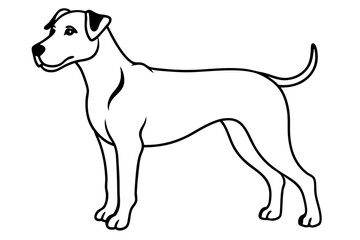 dog line art silhouette vector illustration