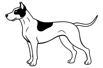 dog line art silhouette vector illustration
