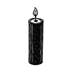 burning candle vector illustration