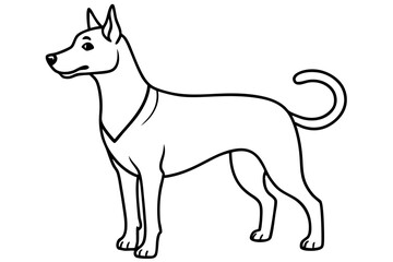 dog line art silhouette vector illustration