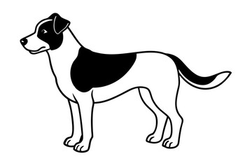 dog line art silhouette vector illustration