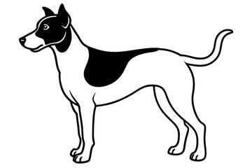 dog line art silhouette vector illustration