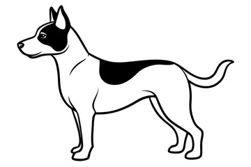 dog line art silhouette vector illustration