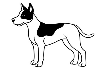 dog line art silhouette vector illustration