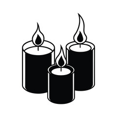 burning candle vector