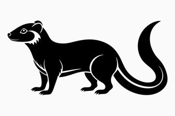 mongoose line art silhouette vector illustration