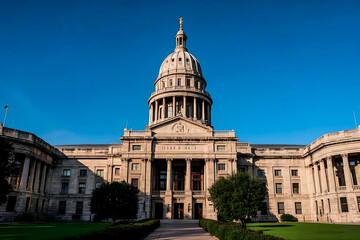 Obraz premium Historic domes of St Paul's Cathedral in London and the US Capitol in Washington showcase landmark architecture