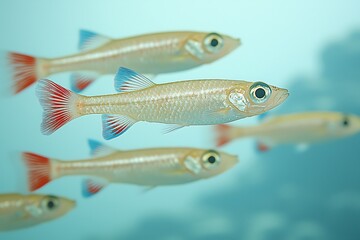 Obraz premium Small Fish School for Aqua Background.