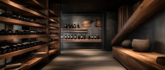 Luxurious Wooden Wine Cellar