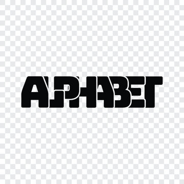 60 alphabet offset path logo