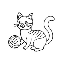 cat with a ball