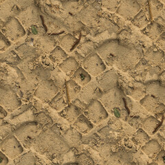 tire tracks in sand