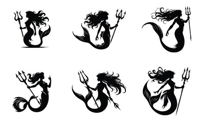 Obraz premium Mystical Mermaids: Guardians of the Deep