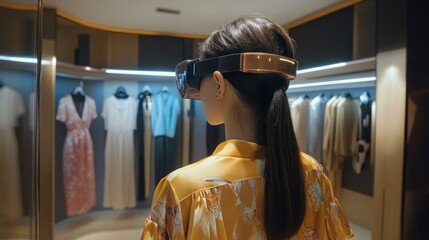 Futuristic fashion experience with augmented reality for online retail shopping