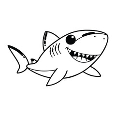 Fototapeta premium Clean and Simple Shark Vector Illustration