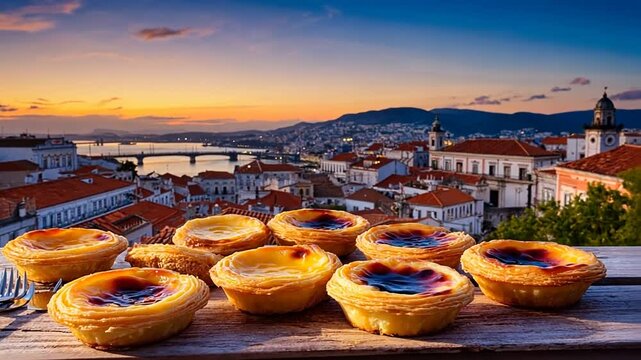 Custard pastries in Lisbon.