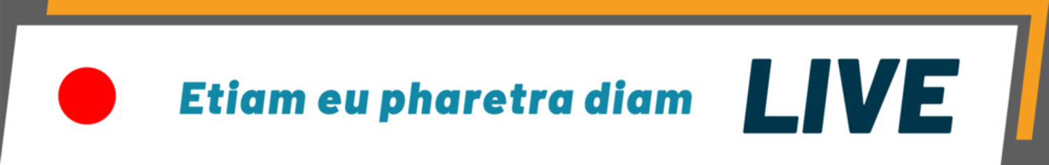 Live stream layout with lorem ipsum text and the Japanese flag represented by a red circle, perfect for broadcasting events or online content related to Japan