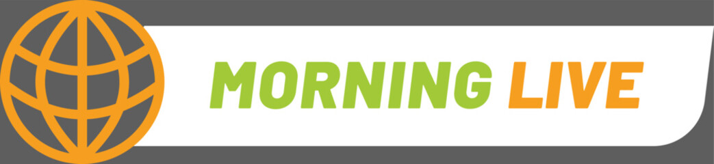 Orange globe representing morning live reporting, showcasing breaking news from around the world with dynamic broadcasting and real time streaming of current events and updates