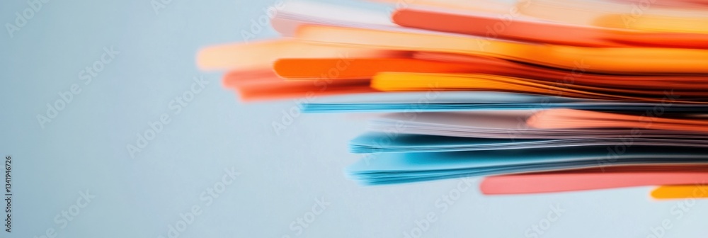 Aufkleber Minimalist Digital Workflow Transformation Sleek Gradient Paper Layers Symbolizing Efficient Enterprise Document Modernization and Seamless Information Conversion