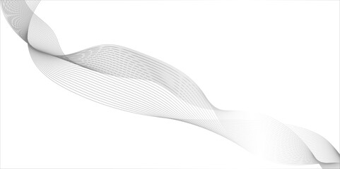 abstract illustration of abstract black gradient background,  Abstract black and white background with wave lines,  technology line stripe isolated science digital flowing black line.	

