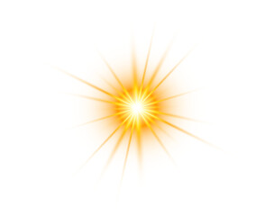 Fototapeta premium Realistic Golden Sunrays Isolated Effect