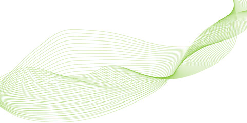  Abstract 3d background of soft Waves in light green Colors, green wave line, technology, data science, geometric border pattern.