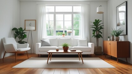 Minimalist living room simple natural look