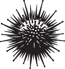 Fototapeta premium Close-Up of a Spiny Sea Urchin on Ocean Floor – Marine Life and Underwater Theme