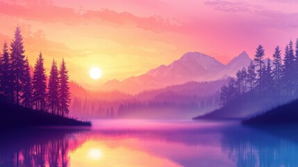 Majestic beautiful landscape wallpaper nature background.