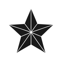 silver star isolated on white Background 