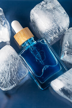 Face care serum for men with cooling effect on ice