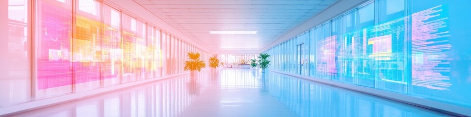 Futuristic Digital Sustainability Visualization Immersive ESG Analytics Dashboard in Holographic Gradient Corporate Space - Next-Gen Environmental Performance Tracking