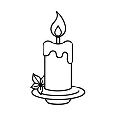 burning candle icon