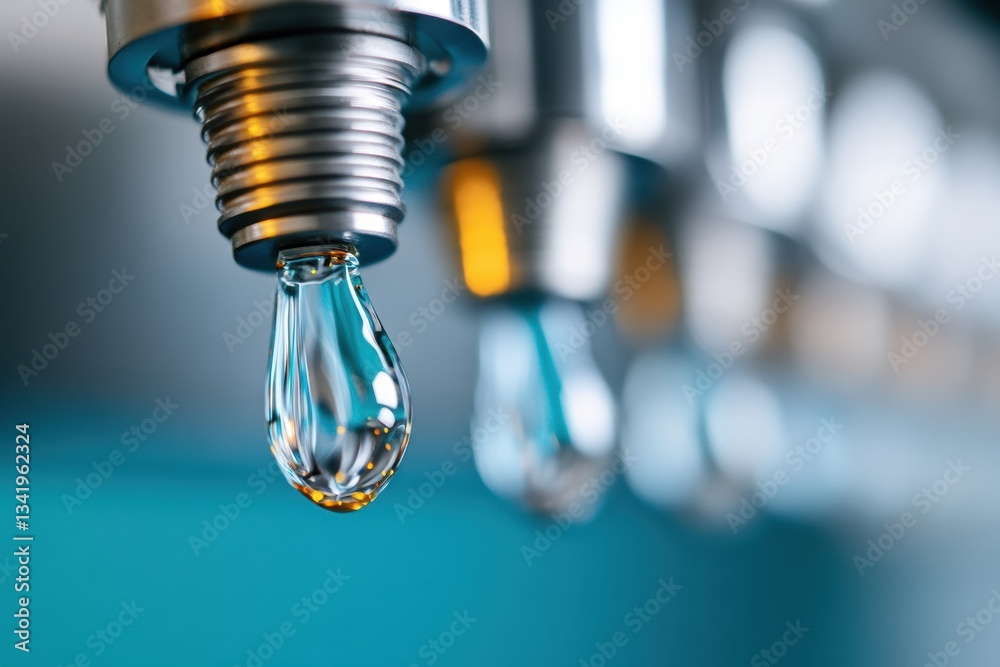 Poster Precision Engineering Breakthrough Innovative Droplet Dynamics in Advanced Manufacturing - Cutting-Edge Fluid Mechanics Visualization for Industrial Performance Optimization